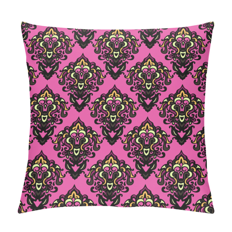 Personality  Damask Flower Vector Seamless Design Pillow Covers