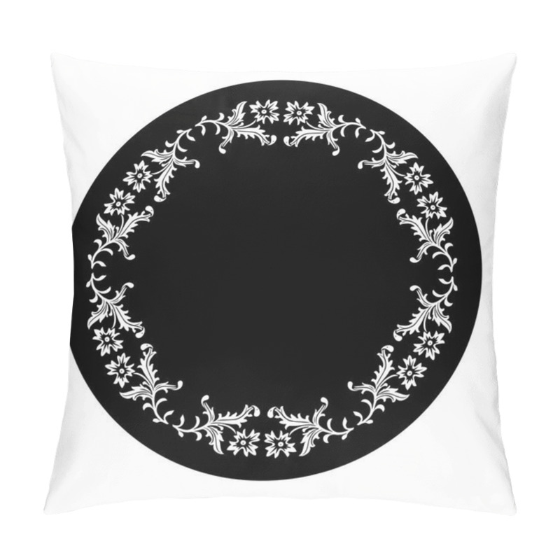 Personality  Halloween Black White Ornate Frame Pillow Covers