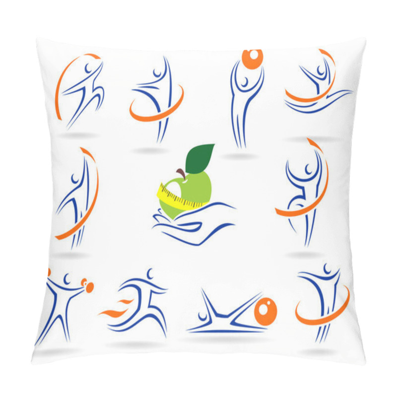 Personality  Fitness Logos And Elements сollection Pillow Covers