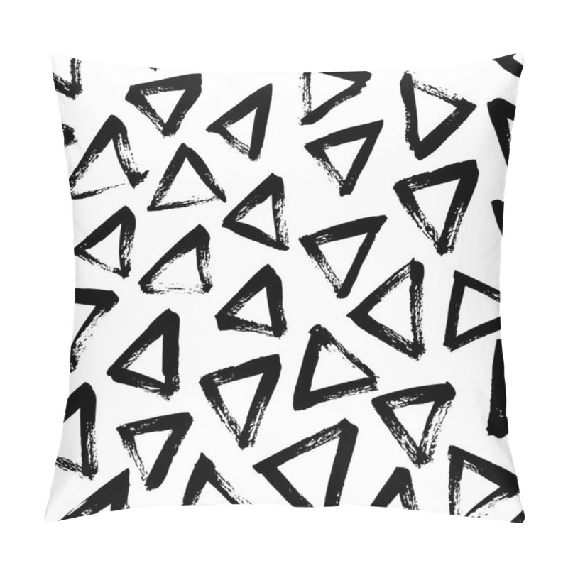 Personality  Seamless Pattern With Hand Drawn Triangles.  Pillow Covers