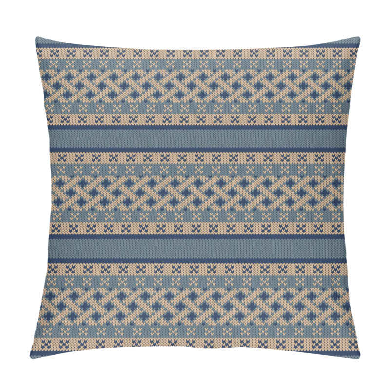 Personality  Knitted Seamless Pattern With Elements Of The Unbreakable Celtic Knot Pillow Covers