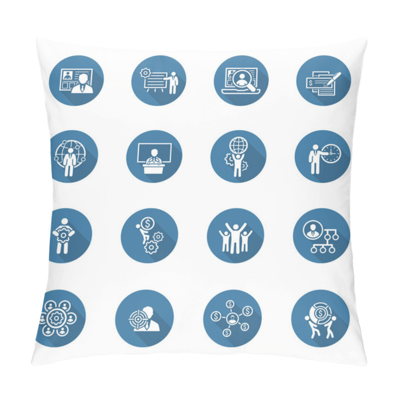 Personality  Flat Design Business Icons Set. Pillow Covers