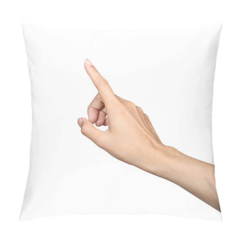 Personality  Finger Point Isolated White Background Pillow Covers