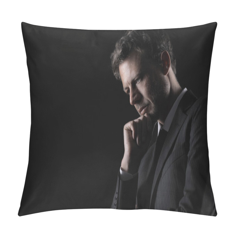 Personality  Worried Businessman Pillow Covers