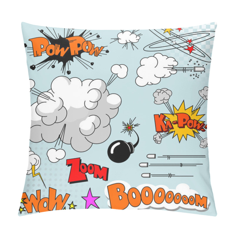 Personality  Set Of Comic Elements Pillow Covers