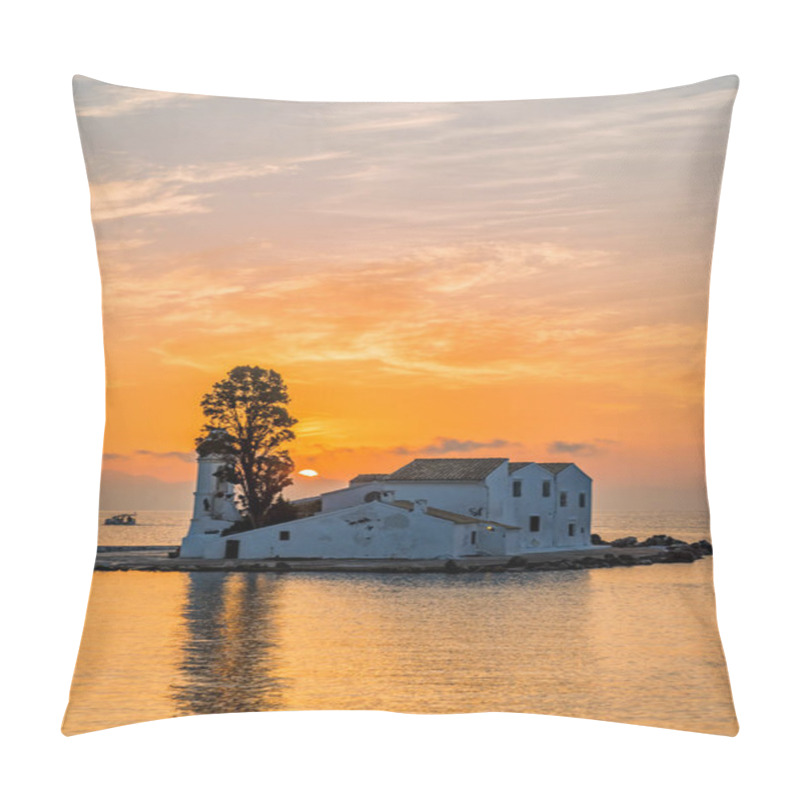 Personality  Vlacherna Monastery At Sunrise On Corfu Island  Pillow Covers