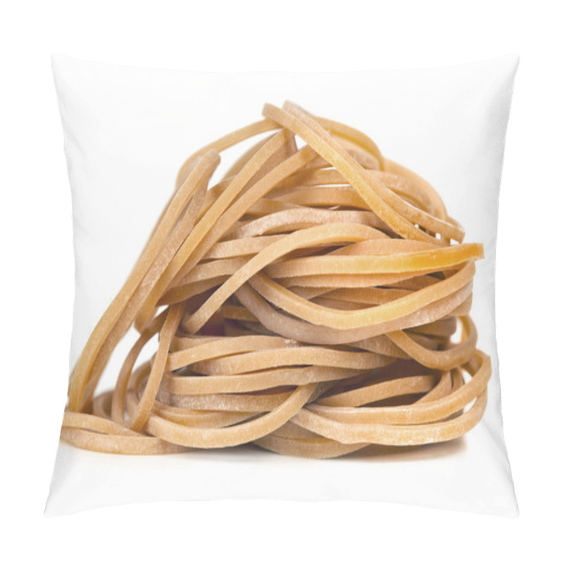 Personality  Pile Of Rubber Bands Over White Pillow Covers