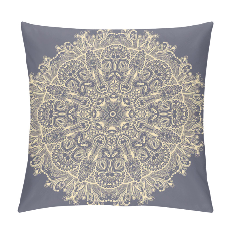 Personality  Mandala, Circle Decorative Spiritual Indian Symbol Of Lotus Flow Pillow Covers