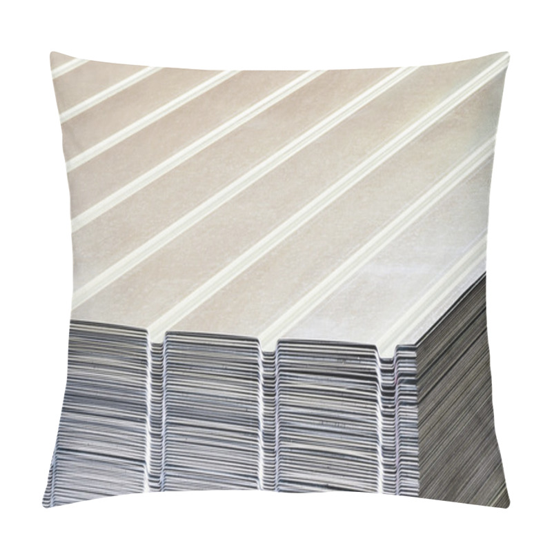 Personality  Stack Of Corrugated Steel Sheet Pillow Covers