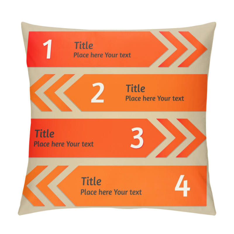 Personality  Vector Infographic Arrows Background Pillow Covers