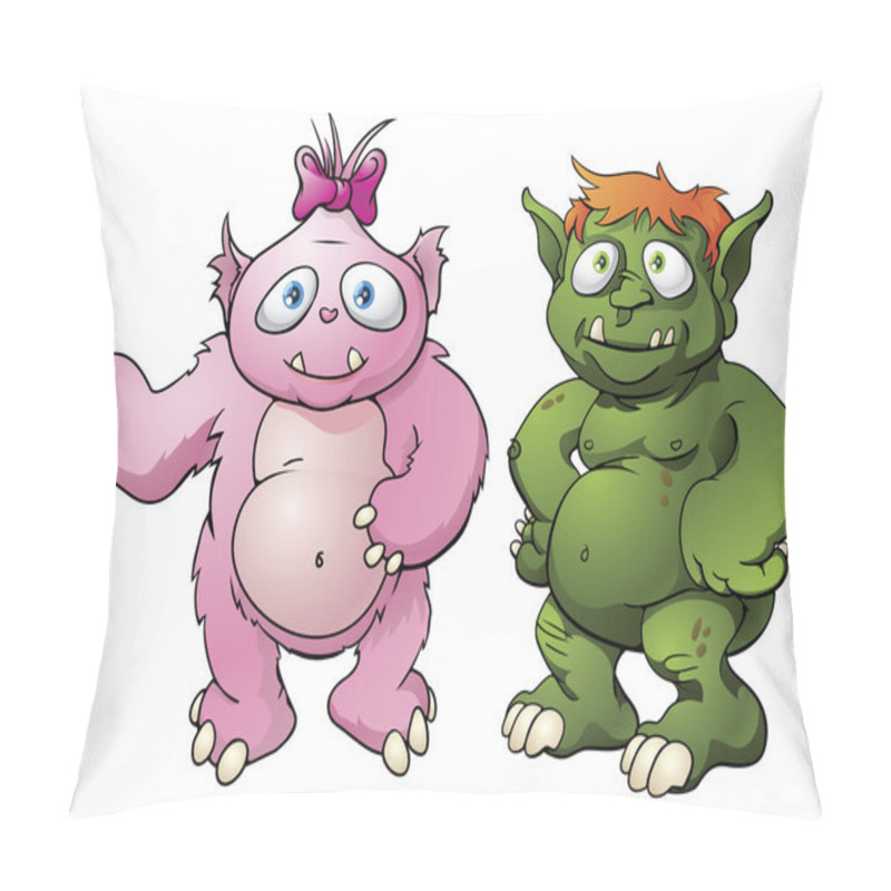 Personality  Cute Monster Cartoon Characters Pillow Covers