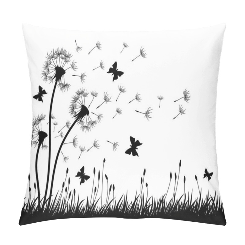 Personality  Dandelions With Butterflies. Pillow Covers