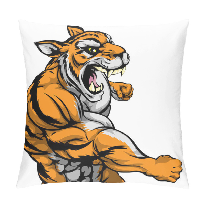 Personality  Punching Tiger Mascot Pillow Covers