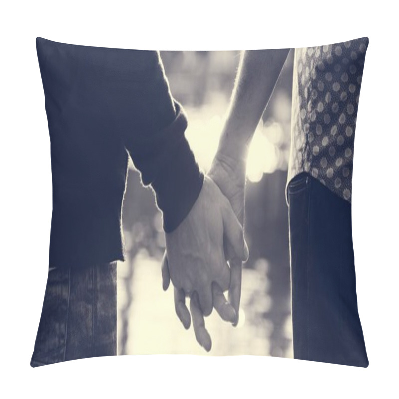 Personality  Gay Couple Holding Hands Pillow Covers