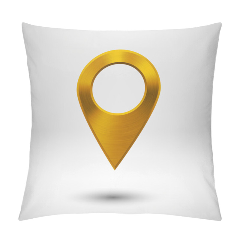 Personality  Technology Pointer Button With Gold Metal Texture Pillow Covers