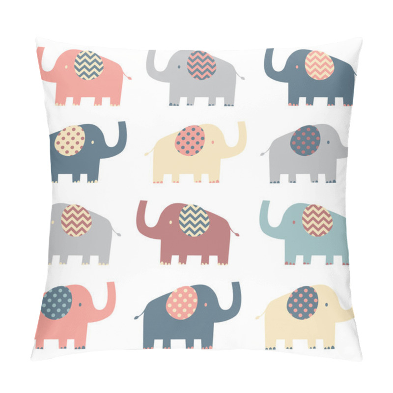 Personality  Retro Cute Elephant Pillow Covers