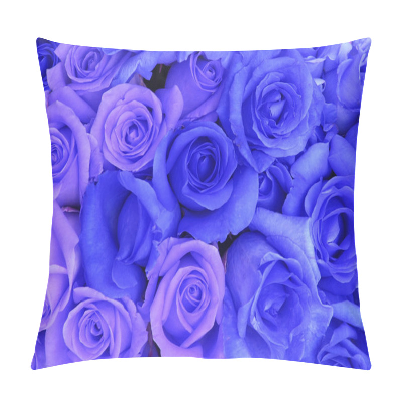 Personality  Blue Roses Background Pillow Covers