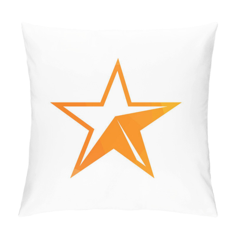 Personality  Modern Abstract Star Icon Design On A Minimal White Background Vector Illustration Pillow Covers