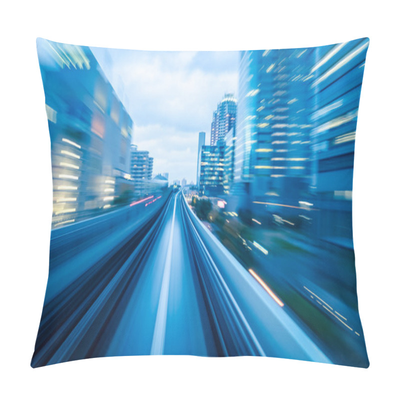 Personality   Tunnel With Motion Blur Of A City  Pillow Covers