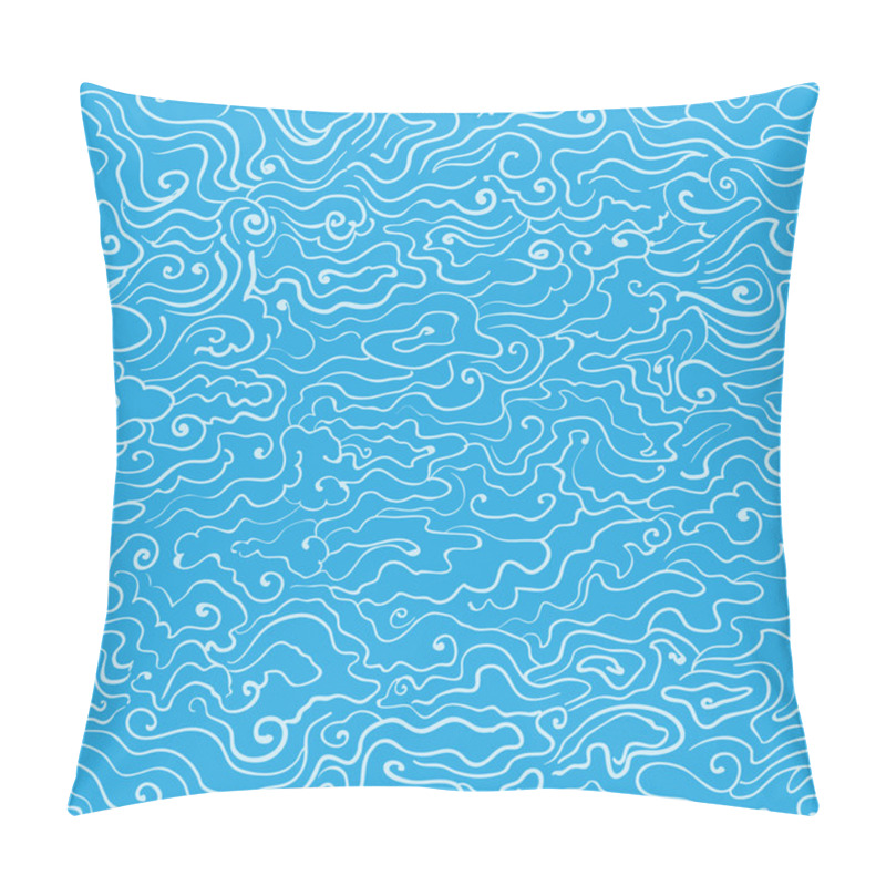 Personality  Seamless Waves Pattern Pillow Covers