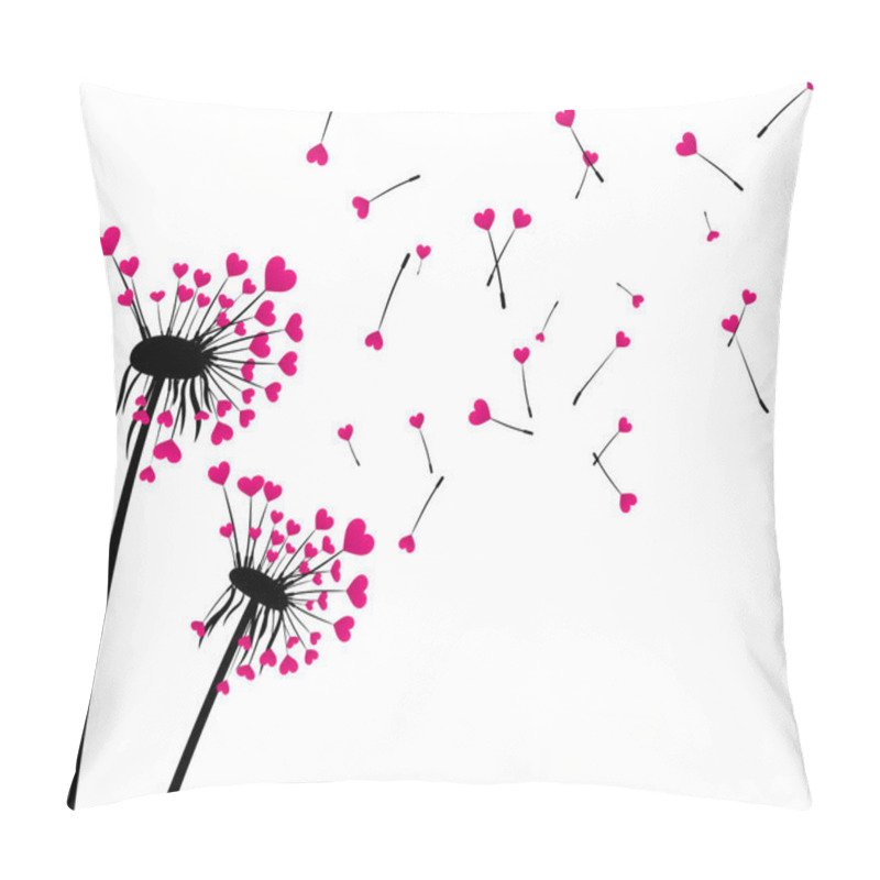 Personality  Valentine's Background With Love Dandelion.  Pillow Covers