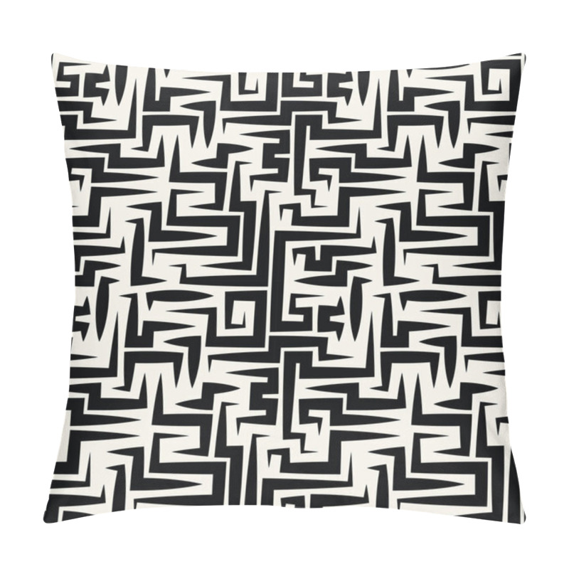 Personality  Abstract Geometric Line Graphic Maze Pattern Background Pillow Covers