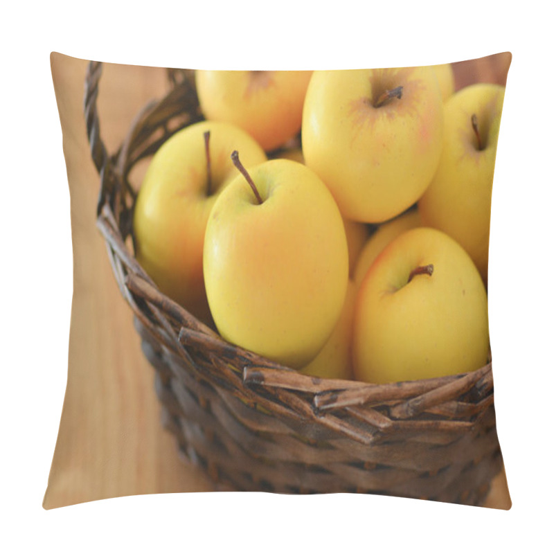 Personality  Basket Of Golden Apples Pillow Covers