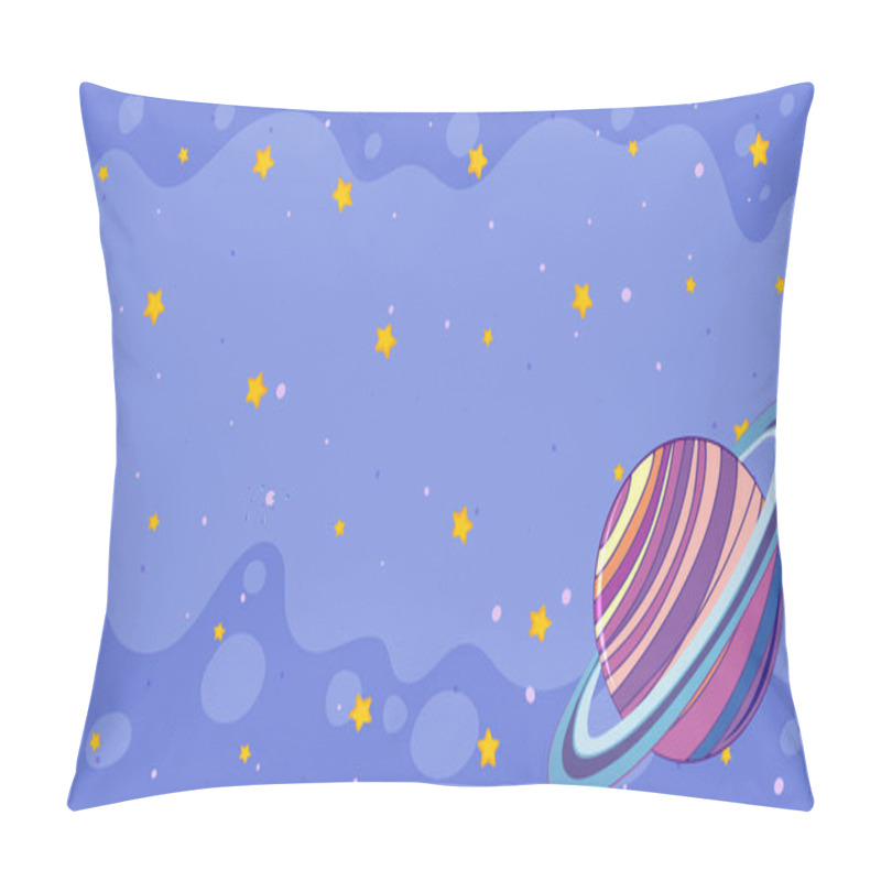 Personality  Background Template With Bright Stars In Dark Sky Illustration Pillow Covers