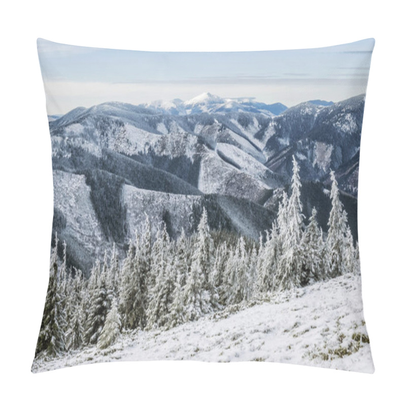 Personality  Snowy Landscape, Low Tatras Mountains, Slovak Republic. Hiking Theme. Pillow Covers