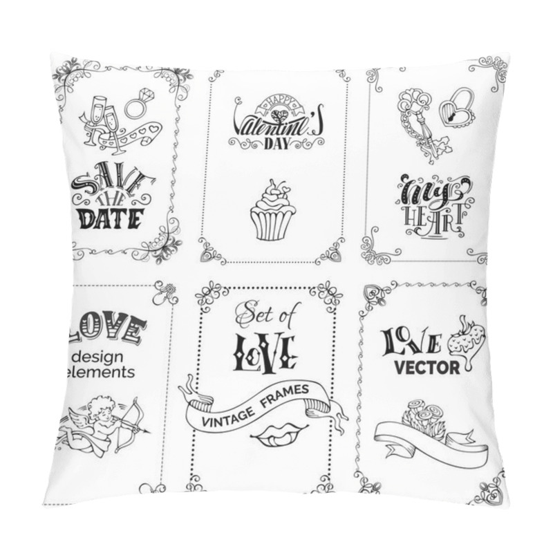 Personality  Valentines Day Greeting Cards Set Pillow Covers