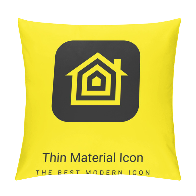 Personality  Apple Minimal Bright Yellow Material Icon Pillow Covers