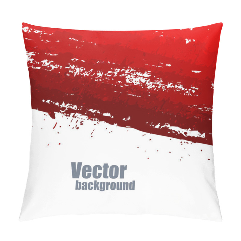 Personality  Abstract Grunge Texture Red Splash Banner Pillow Covers