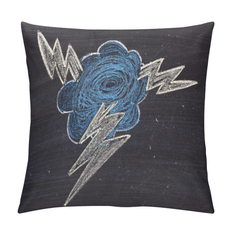 Personality  Storm Cloud And Lightning Bolts Pillow Covers