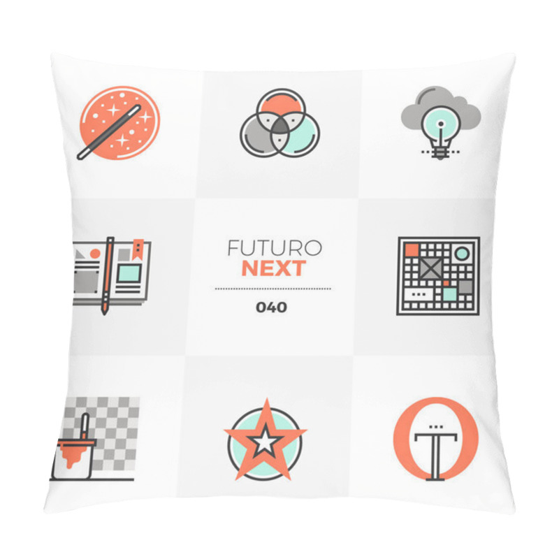 Personality  Design Thinking Futuro Next Icons Pillow Covers