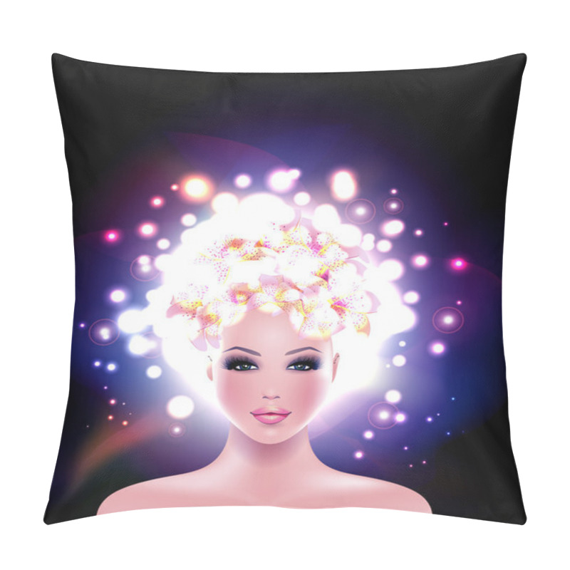 Personality  Beautiful Woman Portrait Pillow Covers