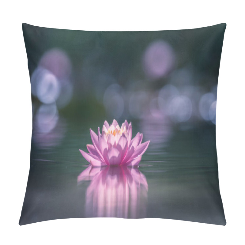 Personality  Pink Lotus Flower Or Water Lily Floating On The Water Pillow Covers