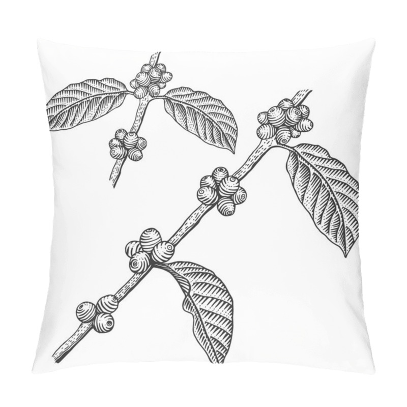 Personality  Engraving Coffee Branch Pillow Covers