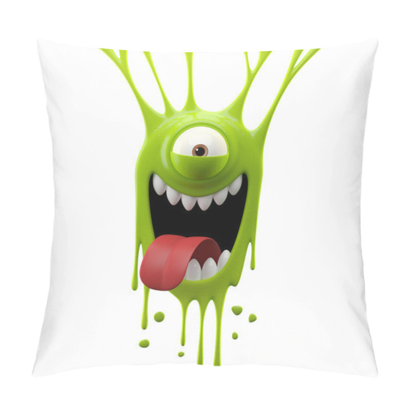 Personality  Dangle Green Tongue Out Monster Pillow Covers