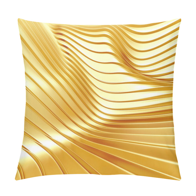 Personality  Elegance Golden Striped Background Pillow Covers