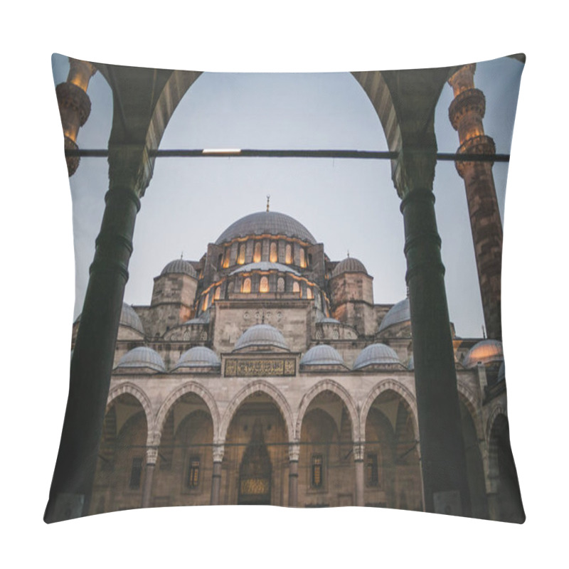 Personality  View Through Arch On Suleymaniye Mosque In Istanbul, Turkey Pillow Covers