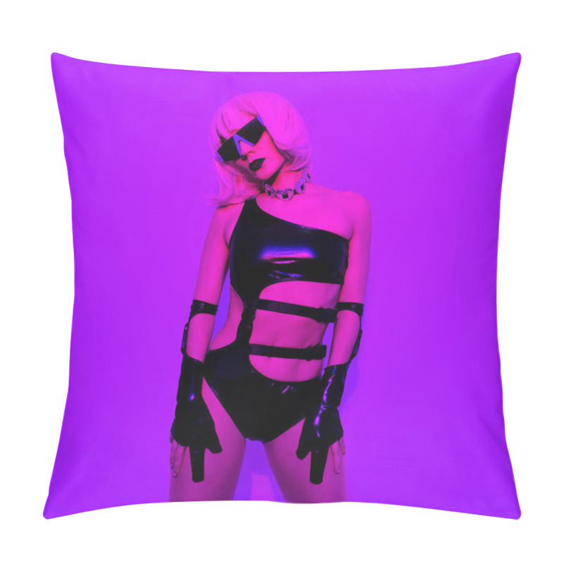 Personality  Cyberpunk Lady.  Fashion Clubbing Mood Pillow Covers