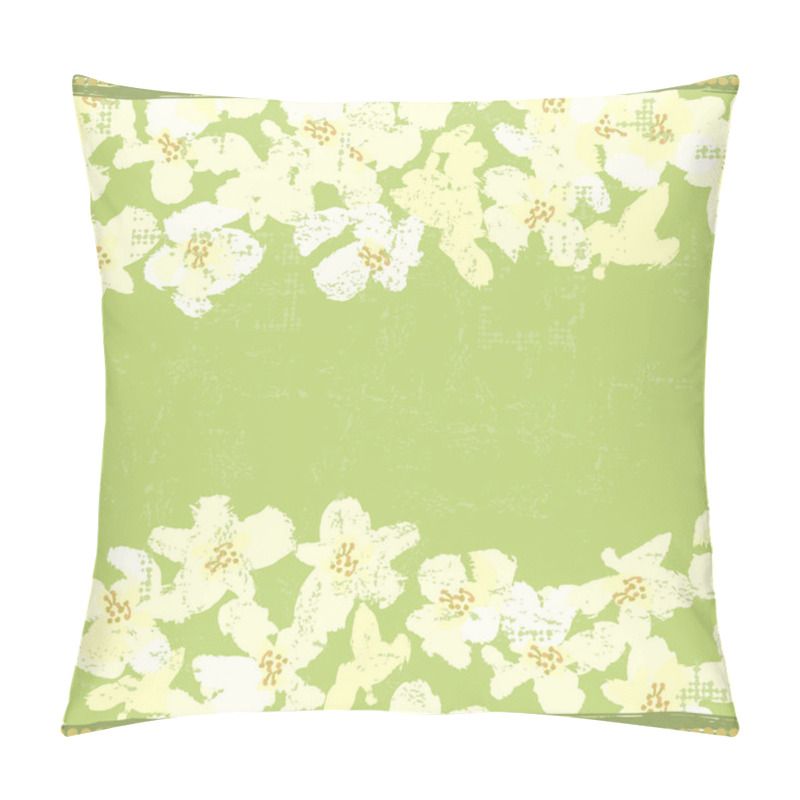 Personality  Hand Painted Textured White Flowers  Seamless Border Pillow Covers