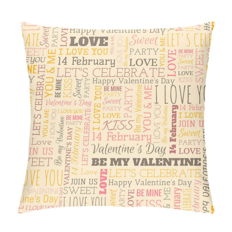 Personality  Valentines Day Word Seamless Pattern Pillow Covers