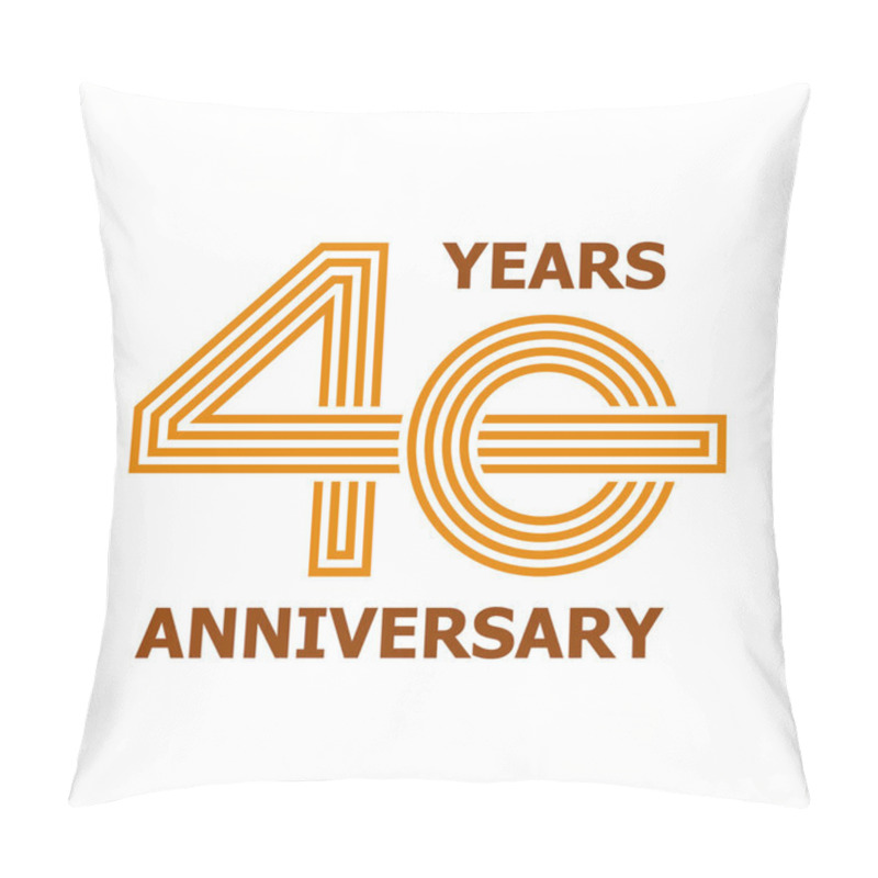 Personality  40 Years Anniversary Symbol Pillow Covers