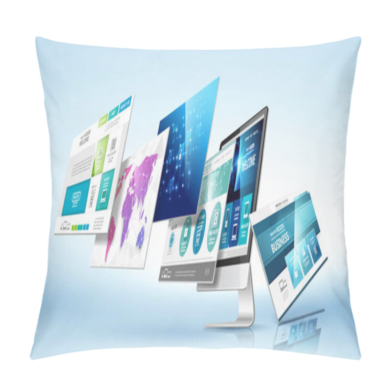 Personality  Modern Device Concept. Vector Pillow Covers