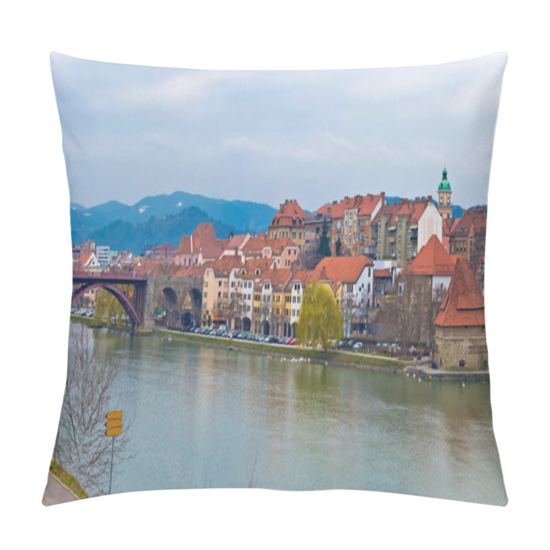 Personality  Maribor Waterfront And Old Town View Pillow Covers