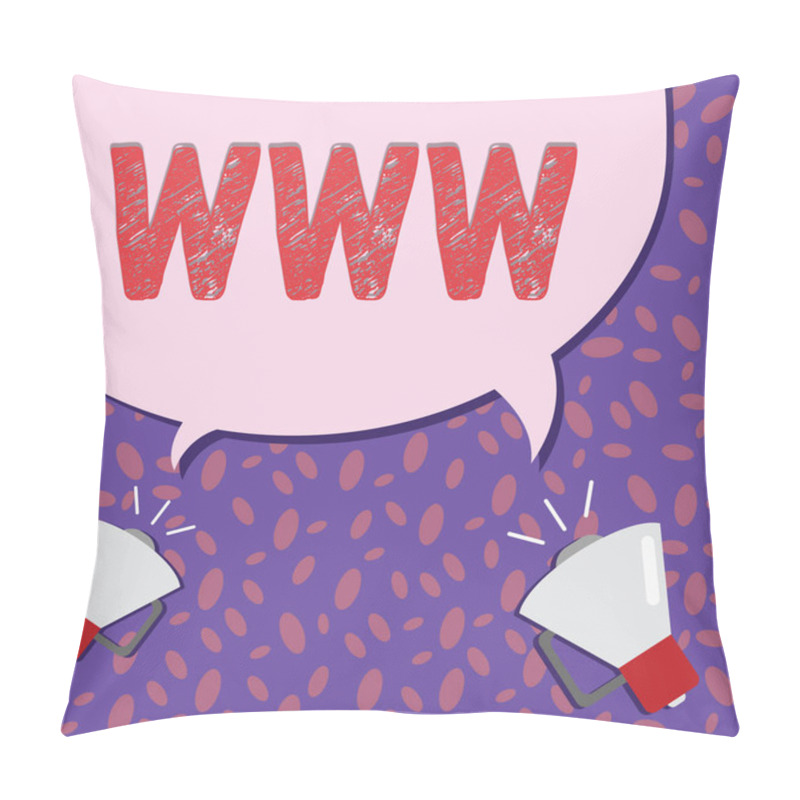 Personality  Writing Note Showing Www. Business Photo Showcasing Network Of Online Content Formatted In HTML And Accessed Via HTTP Pillow Covers