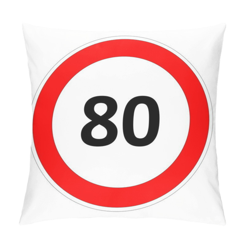 Personality  80 Speed Limit Sign Pillow Covers