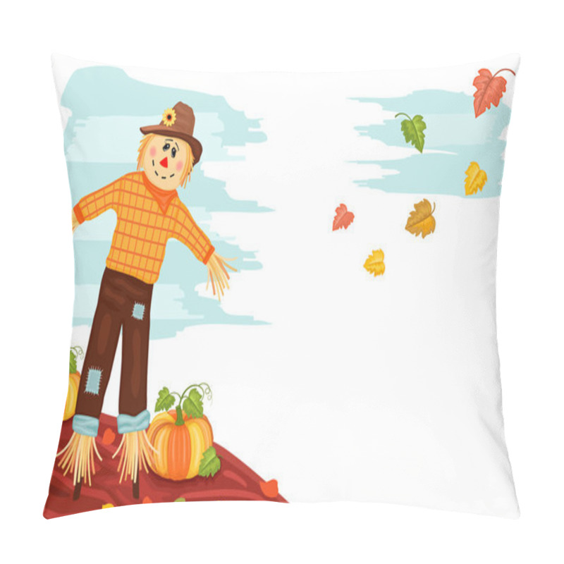 Personality  Autumn - Pumpkin And Scarecrow Pillow Covers