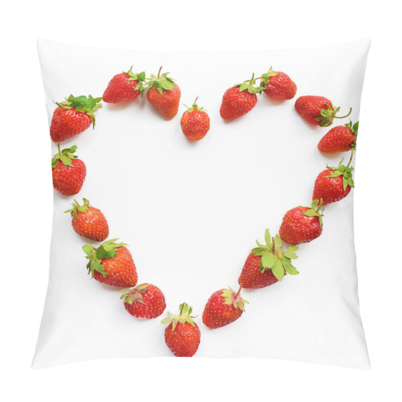 Personality  Red Heart Shaped Strawberry (wish-card, Valentine, 14 February,  Pillow Covers